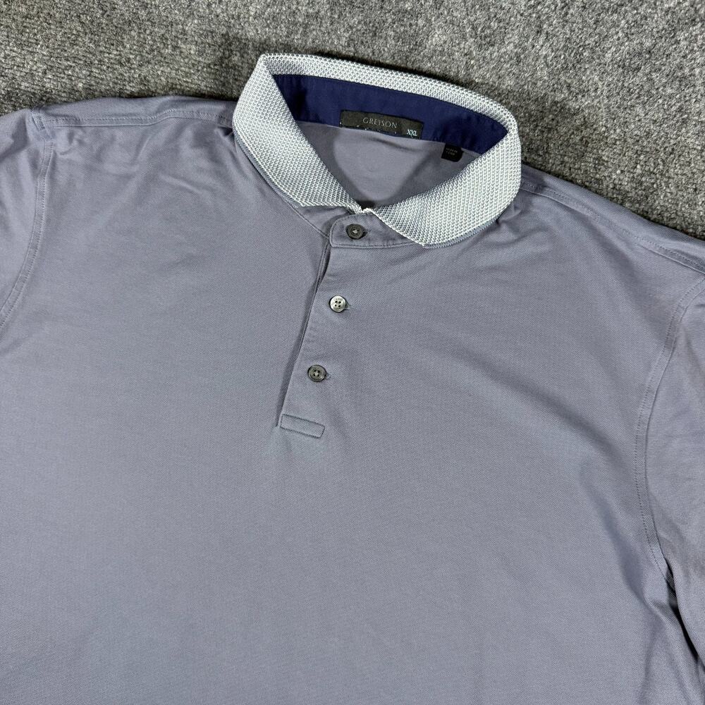 Greyson Cherokee Golf Polo Shirt Men's 2XL Gray Pima Cotton Stretch Performance